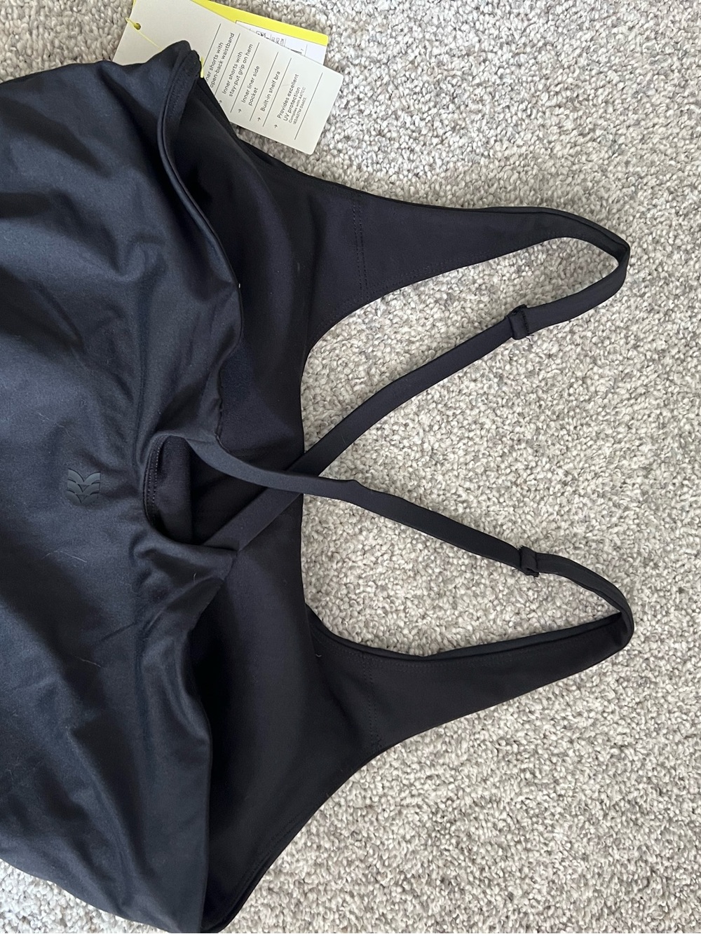 all in motion Black Pleated-Strap Mini Dress - Picture 2 of 4